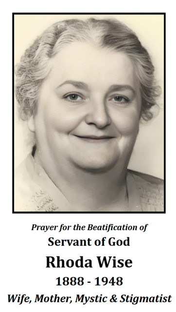Servant of God Rhoda Wise Prayer Card